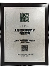 上海國茂“專精特新”證書